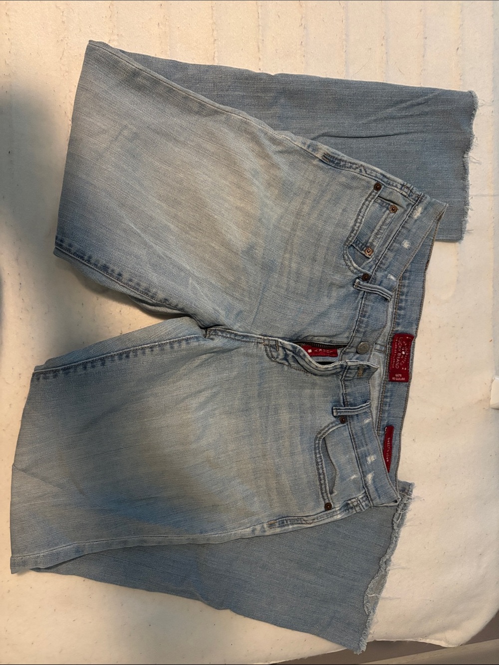 Lucky Brand Light Blue Distressed Denim Shorts